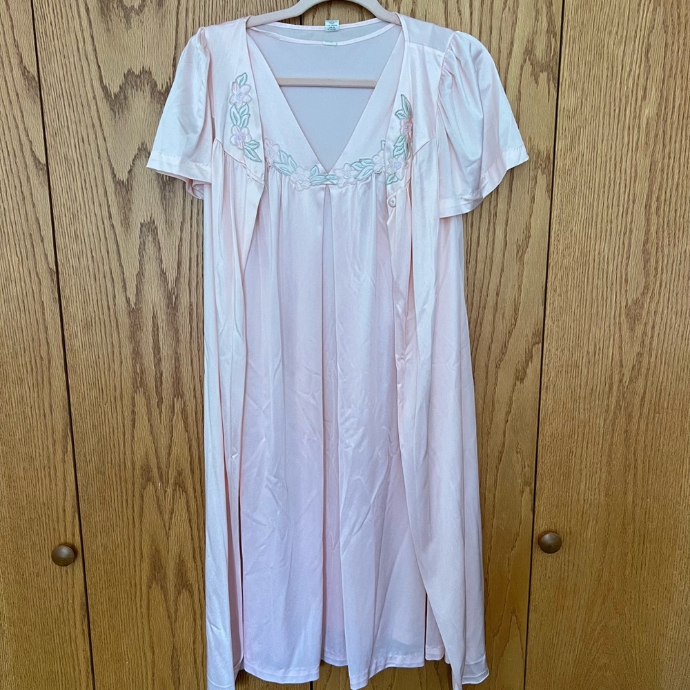 Silhouettes  Pink Lace Trim Chemise